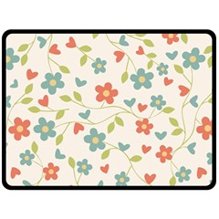  Background Colorful Floral Flowers Double Sided Fleece Blanket (large)  by artworkshop