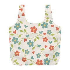  Background Colorful Floral Flowers Full Print Recycle Bag (l) by artworkshop