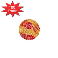 Background Colorful Floral 1  Mini Buttons (100 Pack)  by artworkshop