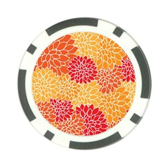 Background Colorful Floral Poker Chip Card Guard (10 Pack) by artworkshop