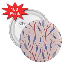 Floral Branches Plant Drawing 2 25  Buttons (100 Pack)  by artworkshop