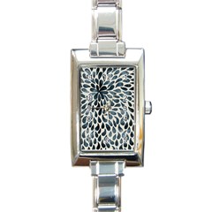 Abstract Flower Petals Rectangle Italian Charm Watch by artworkshop