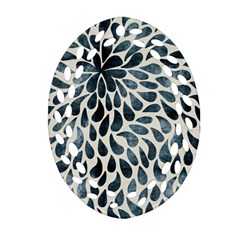 Abstract Flower Petals Oval Filigree Ornament (two Sides) by artworkshop