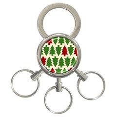  Christmas Trees Holiday 3-ring Key Chain