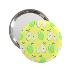 Apple Pattern Green Yellow 2 25  Handbag Mirrors by artworkshop