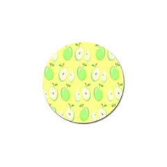 Apple Pattern Green Yellow Golf Ball Marker by artworkshop