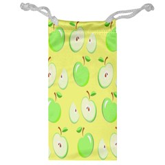 Apple Pattern Green Yellow Jewelry Bag