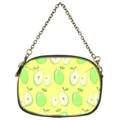 Apple Pattern Green Yellow Chain Purse (one Side) by artworkshop