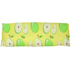 Apple Pattern Green Yellow Body Pillow Case Dakimakura (two Sides) by artworkshop