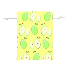 Apple Pattern Green Yellow Lightweight Drawstring Pouch (m) by artworkshop