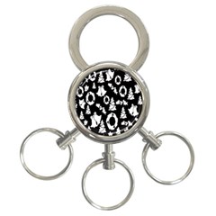  Card Christmas Decembera 3-Ring Key Chain