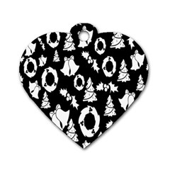  Card Christmas Decembera Dog Tag Heart (Two Sides)