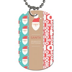  Christmas Claus Continuous Dog Tag (two Sides) by artworkshop