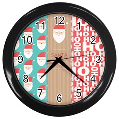  Christmas Claus Continuous Wall Clock (black) by artworkshop