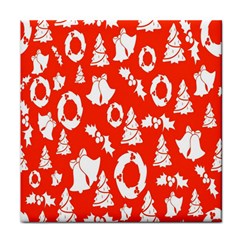 Orange Background Card Christmas  Face Towel by artworkshop