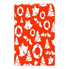 Orange Background Card Christmas  Shower Curtain 48  X 72  (small)  by artworkshop