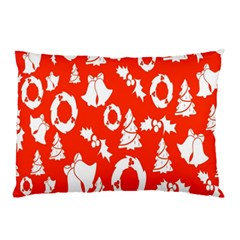 Orange Background Card Christmas  Pillow Case (two Sides) by artworkshop