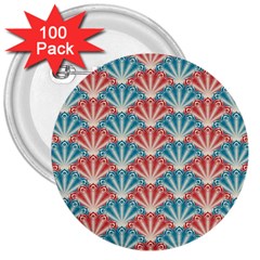 Seamless-patter-peacock 3  Buttons (100 Pack)  by nateshop