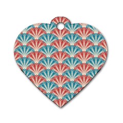 Seamless-patter-peacock Dog Tag Heart (one Side)