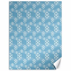 Snowflakes, White Blue Canvas 18  X 24  by nateshop