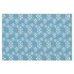 Snowflakes, White Blue Banner And Sign 6  X 4 