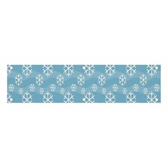 Snowflakes, White Blue Banner And Sign 4  X 1  by nateshop