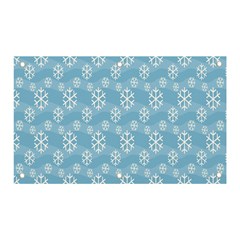 Snowflakes, White Blue Banner And Sign 5  X 3 