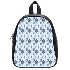 Snowflakes-seamless School Bag (small)