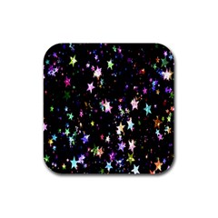 Stars Galaxi Rubber Square Coaster (4 Pack) by nateshop