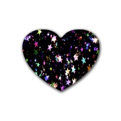 Stars Galaxi Rubber Coaster (heart) by nateshop