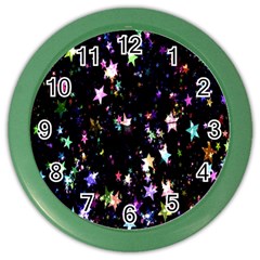 Stars Galaxi Color Wall Clock by nateshop