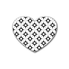 Star-white Triangle Rubber Coaster (Heart)