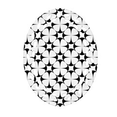 Star-white Triangle Oval Filigree Ornament (Two Sides)