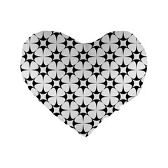 Star-white Triangle Standard 16  Premium Heart Shape Cushions