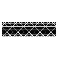 Triangle-black White Oblong Satin Scarf (16  X 60 ) by nateshop