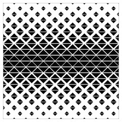Triangle-black White Lightweight Scarf  by nateshop