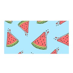 Watermelon-blue Satin Wrap 35  X 70  by nateshop