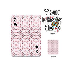 Pattern Christmas Pattern Red Stars Playing Cards 54 Designs (mini)