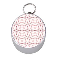 Pattern Christmas Pattern Red Stars Mini Silver Compasses by Sapixe