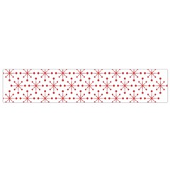 Pattern Christmas Pattern Red Stars Small Flano Scarf