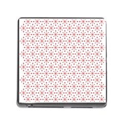 Pattern Christmas Pattern Red Stars Memory Card Reader (square 5 Slot) by Sapixe