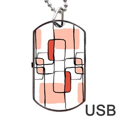 Abstract Seamless Pattern Art Dog Tag Usb Flash (one Side)