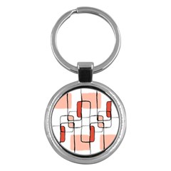 Abstract Seamless Pattern Art Key Chain (round) by Sapixe