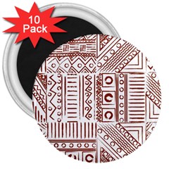 Tribal Pattern Vintage Texture 3  Magnets (10 Pack) 
