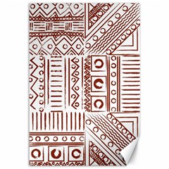 Tribal Pattern Vintage Texture Canvas 12  X 18 