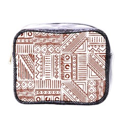 Tribal Pattern Vintage Texture Mini Toiletries Bag (one Side) by Sapixe