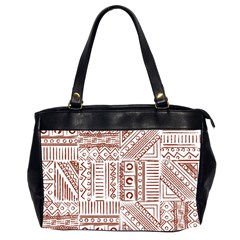 Tribal Pattern Vintage Texture Oversize Office Handbag (2 Sides)