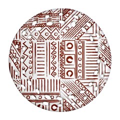 Tribal Pattern Vintage Texture Ornament (round Filigree)