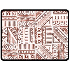 Tribal Pattern Vintage Texture Double Sided Fleece Blanket (large)  by Sapixe