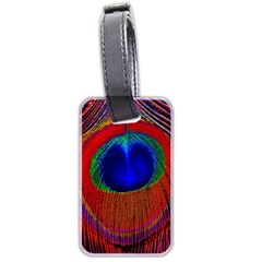 Peacock Plumage Fearher Bird Pattern Luggage Tag (two Sides)